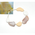 2021 trendy white beige coffee color choker jewelry acrylic irregular stone necklace